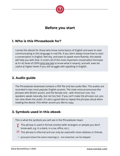 English Conversation Phrasebook p.3 English Conversation Phrasebook | Smart English Learning